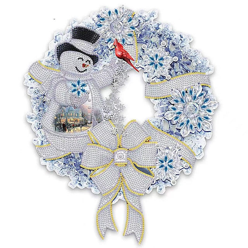 Diamond Painting - Partial Special Shaped - Snowman Garland (45*45CM)