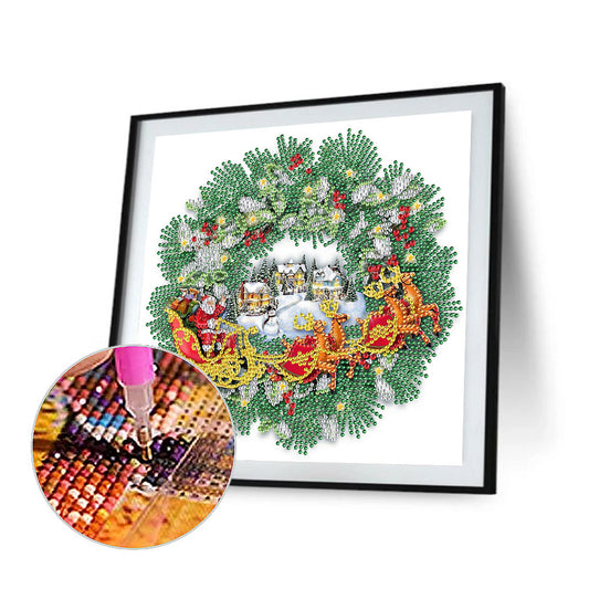 Diamond Painting - Partial Special Shaped - wreath (30*30CM)