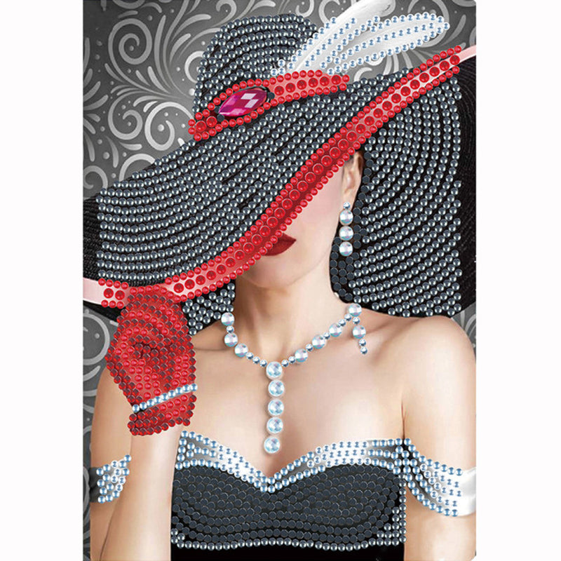 Diamond Painting - Partial Special Shaped - temperament woman (30*40CM)