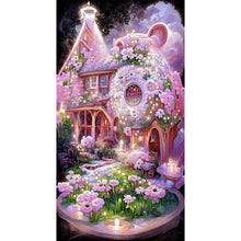 Load image into Gallery viewer, Diamond Painting - Full Round - pink flower ball castle (50*80CM)
