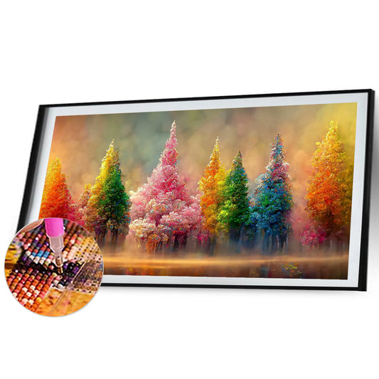 Diamond Painting - Full Round - painted trees (80*40CM)