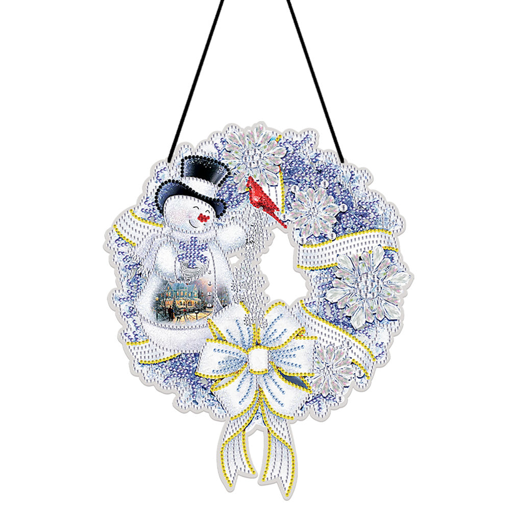 25cm DIY Christmas Wreath Art Acylic Crystal Rhinestone Hanging Crafts (HH067)