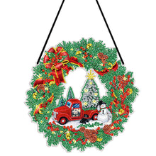 Load image into Gallery viewer, 25cm DIY Christmas Wreath Art Acylic Crystal Rhinestone Hanging Crafts (HH068)
