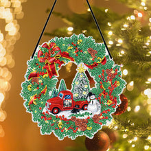 Load image into Gallery viewer, 25cm DIY Christmas Wreath Art Acylic Crystal Rhinestone Hanging Crafts (HH068)
