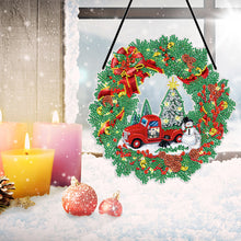 Load image into Gallery viewer, 25cm DIY Christmas Wreath Art Acylic Crystal Rhinestone Hanging Crafts (HH068)
