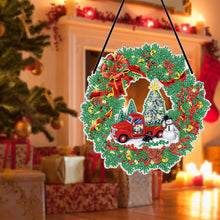 Load image into Gallery viewer, 25cm DIY Christmas Wreath Art Acylic Crystal Rhinestone Hanging Crafts (HH068)
