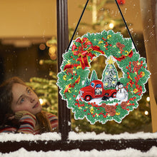 Load image into Gallery viewer, 25cm DIY Christmas Wreath Art Acylic Crystal Rhinestone Hanging Crafts (HH068)
