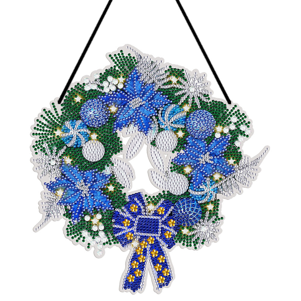 25cm DIY Christmas Wreath Art Acylic Crystal Rhinestone Hanging Crafts (HH069)