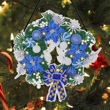 Load image into Gallery viewer, 25cm DIY Christmas Wreath Art Acylic Crystal Rhinestone Hanging Crafts (HH069)
