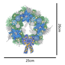 Load image into Gallery viewer, 25cm DIY Christmas Wreath Art Acylic Crystal Rhinestone Hanging Crafts (HH069)
