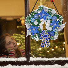 Load image into Gallery viewer, 25cm DIY Christmas Wreath Art Acylic Crystal Rhinestone Hanging Crafts (HH069)
