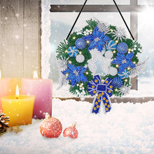 Load image into Gallery viewer, 25cm DIY Christmas Wreath Art Acylic Crystal Rhinestone Hanging Crafts (HH069)
