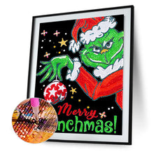 Load image into Gallery viewer, Diamond Painting - Partial Special Shaped - Christmas green monster (30*40CM)
