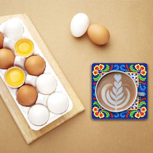 Load image into Gallery viewer, 6pcs/set Mandala Square Coaster Acrylic Water Cup Pad 5D DIY Room Decor (BD401)
