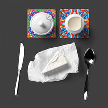 Load image into Gallery viewer, 6pcs/set Mandala Square Coaster Acrylic Water Cup Pad 5D DIY Room Decor (BD403)

