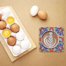 Load image into Gallery viewer, 6pcs/set Mandala Square Coaster Acrylic Water Cup Pad 5D DIY Room Decor (BD403)
