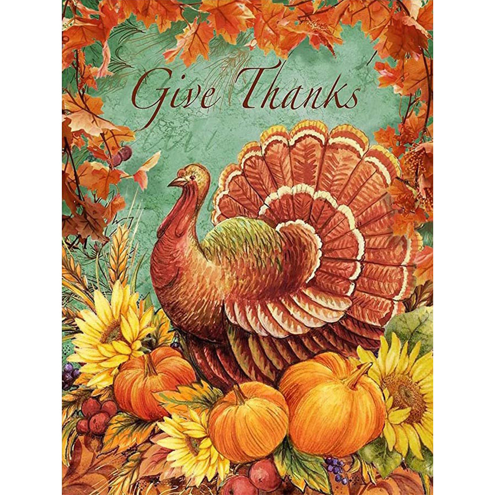 Diamond Painting - Full Round - Thanksgiving Turkey (30*40CM)