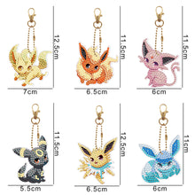 Load image into Gallery viewer, 6pcs/set Diamond Painting Keychains Acrylic DIY Key Chains Charm Crafts (YSK114)
