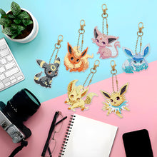 Load image into Gallery viewer, 6pcs/set Diamond Painting Keychains Acrylic DIY Key Chains Charm Crafts (YSK114)
