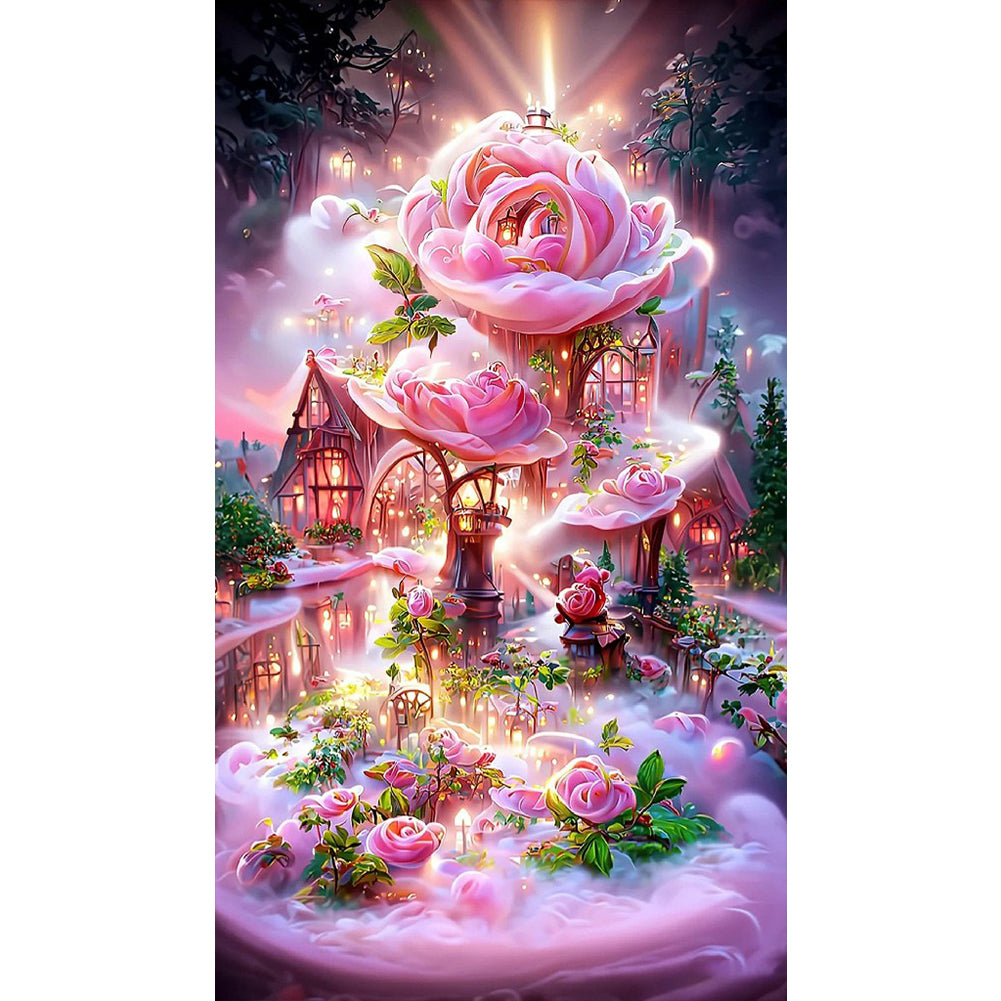 Diamond Painting - Full Round - rose castle (40*70CM)