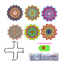 Load image into Gallery viewer, 6pcs/set Wooden Coaster Mandala Painting Coaster for Room Decoration (BD005)
