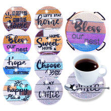 Load image into Gallery viewer, 8pcs DIY Coaster Diamond Painting Cup Cushion with Rack Home Decor (AA1127)
