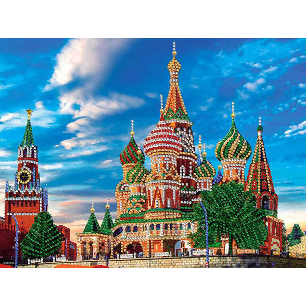 Diamond Painting - Partial Special Shaped - Basil's Ascension Cathedral (40*30CM)