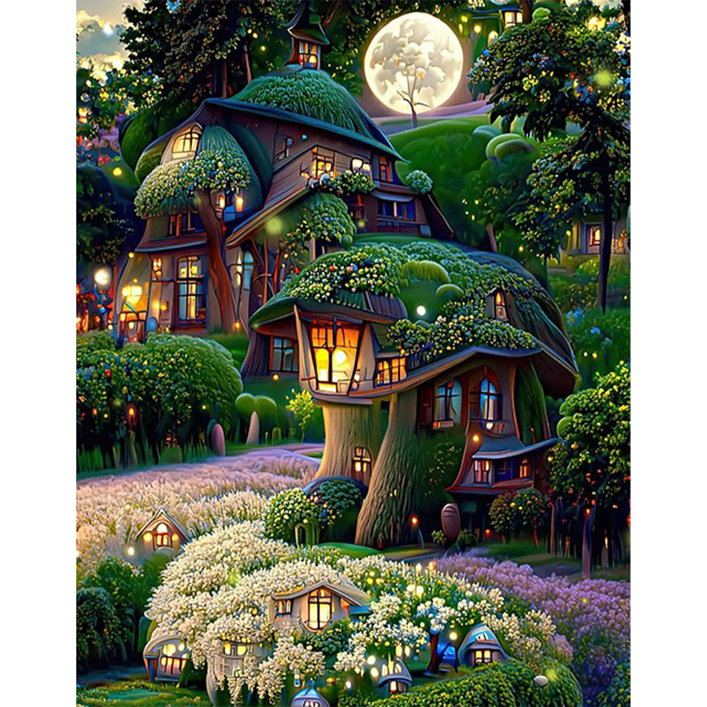 Diamond Painting - Full Round - mushroom hut (30*40CM)