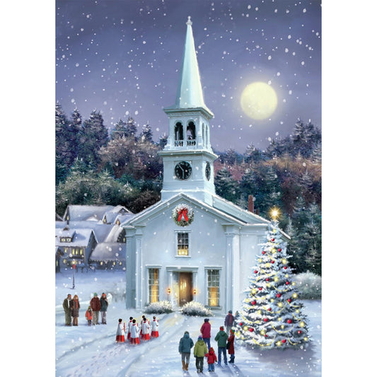 Diamond Painting - Full Round - Christmas Snow Church (30*40CM)