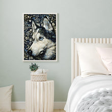 Load image into Gallery viewer, Diamond Painting - Full Square - Husky dog ??glass painting (40*50CM)
