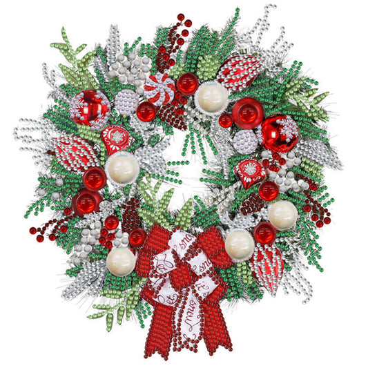 Diamond Painting - Partial Special Shaped - christmas wreath (30*30CM)