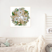 Load image into Gallery viewer, Diamond Painting - Partial Special Shaped - christmas wreath (30*30CM)
