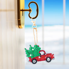 Load image into Gallery viewer, 6pcs Little Red Car DIY Diamonds Painting Keychain Mosaic Keyring Gift (T-32)
