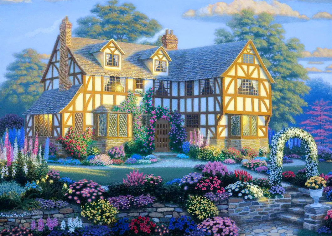 AB Diamond Painting - Full Round - Tranquility Garden Cottage (40*60cm)