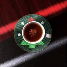 Load image into Gallery viewer, DIY Wood Coasters Set Christmas Style(BD607 9pcs 1Storage Rack Without cork mat)
