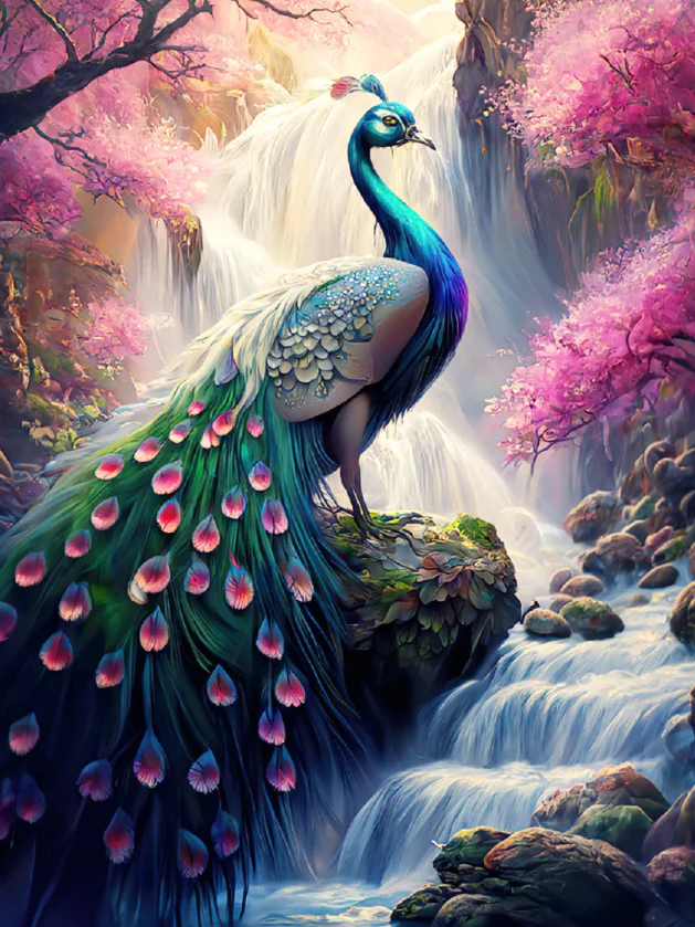 AB Diamond Painting - Full Round - Peacock (50*65cm)