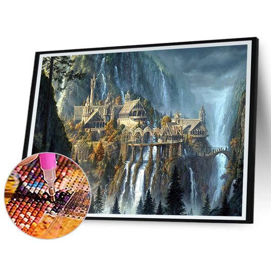 Diamond Painting - Full Round - alpine castle (50*40CM)