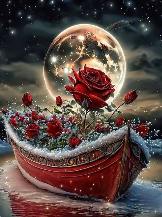 AB Diamond Painting - Full Round - Sailing Rose (40*53cm)