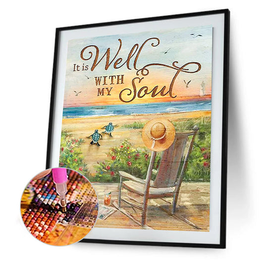 Diamond Painting - Full Round - beach chairs (30*40CM)