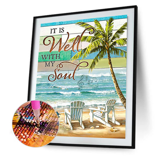 Diamond Painting - Full Round - beach chairs (30*40CM)