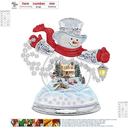 Diamond Painting - Partial Special Shaped - Christmas snowman (30*30CM)