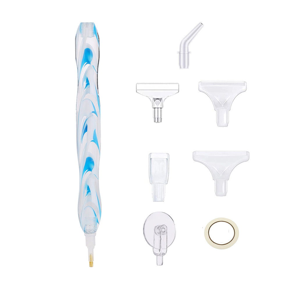 Corrugated Pattern Diamonds Painting Pen DIY Mosaic Pen Rotary Push for Kid Gift