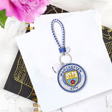 Load image into Gallery viewer, DIY Diamonds Painting Keychain Football Club Badge Round Drill Art Crafts Decor
