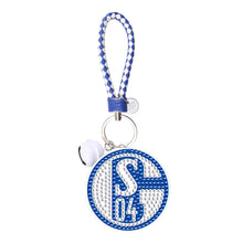 Load image into Gallery viewer, DIY Diamonds Painting Keychain Football Club Badge Round Drill Art Crafts Decor
