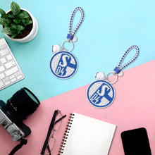 Load image into Gallery viewer, DIY Diamonds Painting Keychain Football Club Badge Round Drill Art Crafts Decor
