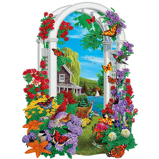Diamond Painting - Partial Special Shaped - garden (30*40CM)