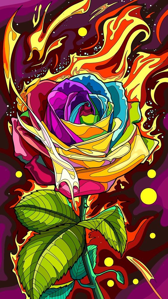 Diamond Painting - Full Round - rose (40*70cm)