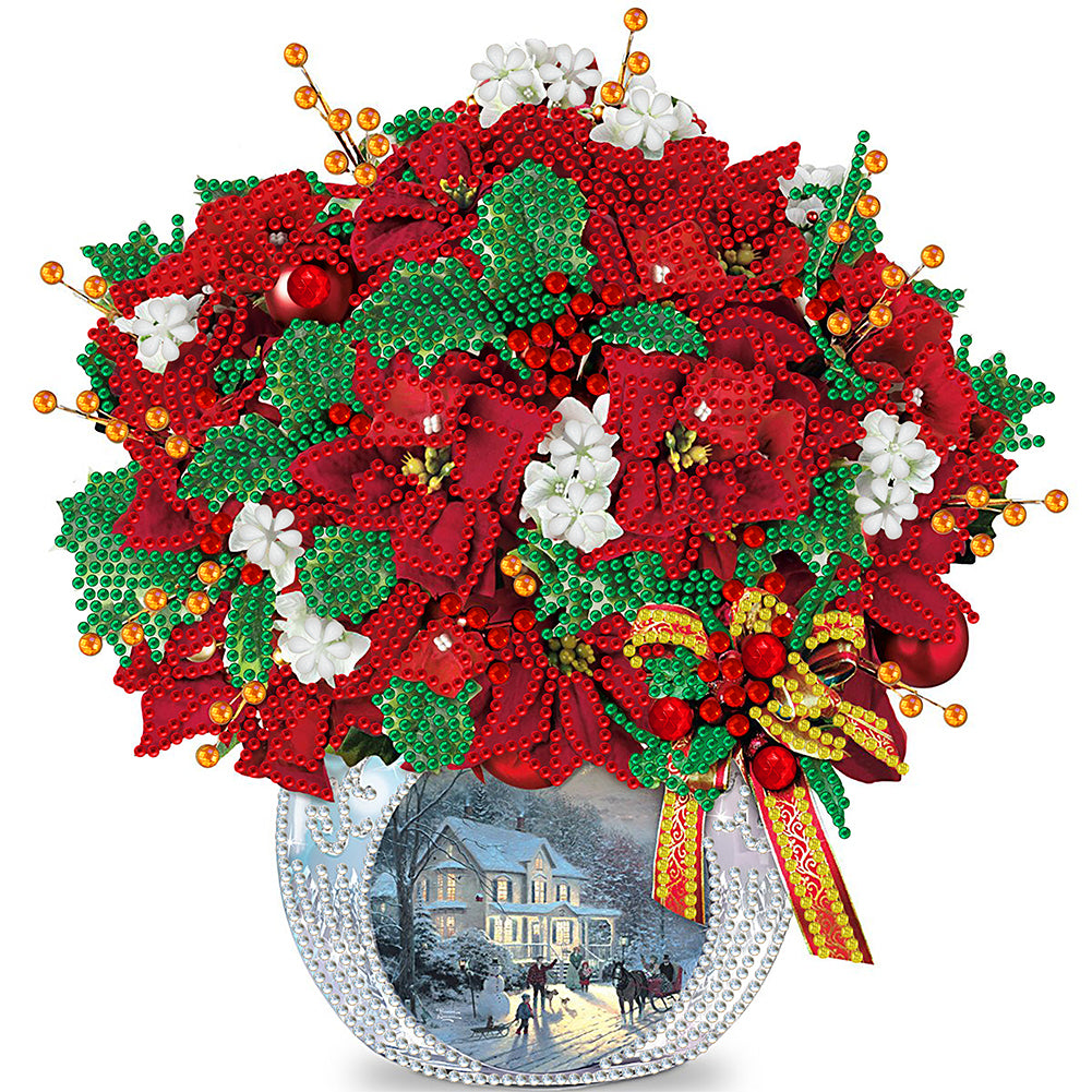 Diamond Painting - Partial Special Shaped - exquisite vase bouquet (30*30CM)