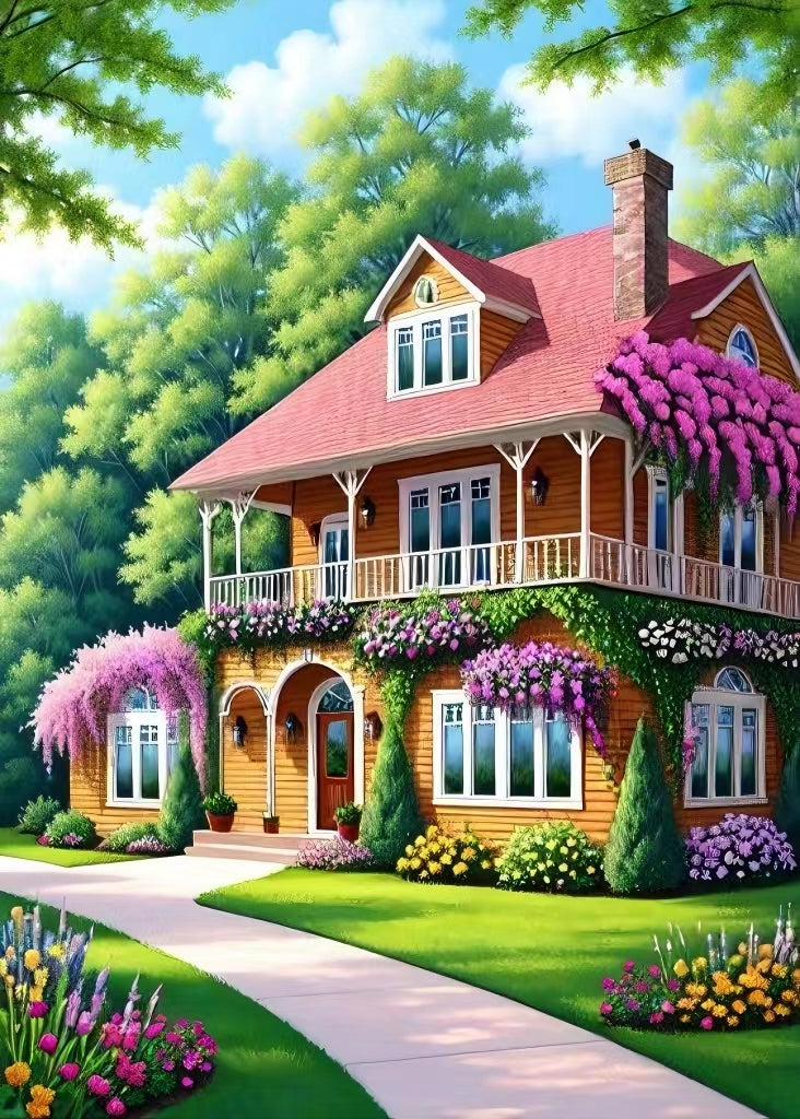 AB Diamond Painting - Full Round - Dream Flower Room (40*55cm)