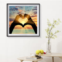 Load image into Gallery viewer, Diamond Painting - Full Round - couple love gesture (30*30CM)
